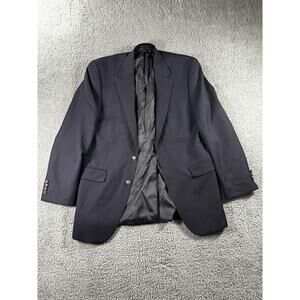 Michael Kors‎ Blazer Men 40L Sport Coat Jacket 100% Wool Navy Blue